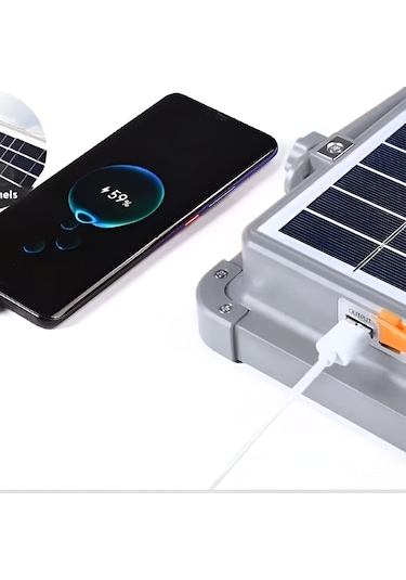 Cata Ct-4698 Solar Projektör 200w Şarjlı Led Projektör Ip65 3 Renk Modlu Dimmerli Işık