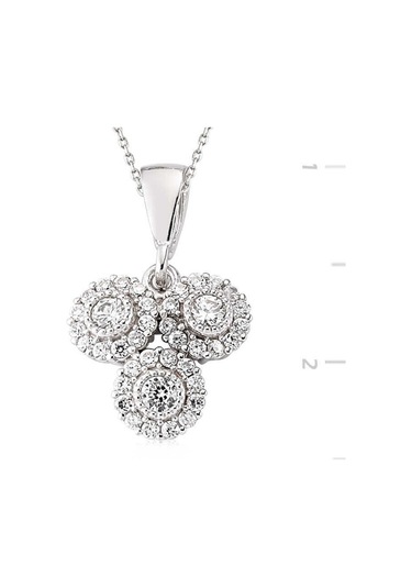 Gümüş Beyaz Taşlı Kadın Kolye (551170400)