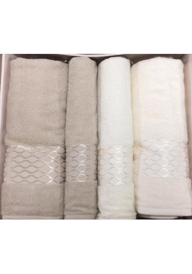 Özdilek Elissa Best Set Hamam Takımı (Banyo Seti) Krem - Bej Krem