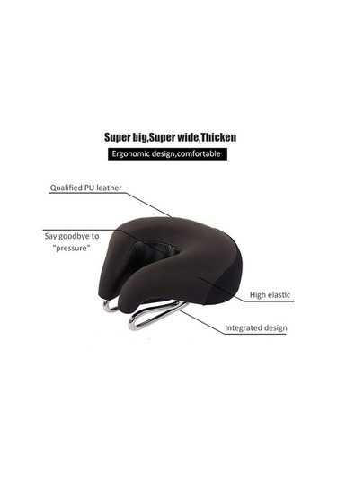 Ebitda Noeless Bisiklet Koltuğu Yumuşak Rahat Yastık 001, Siyah, 200x180mm, Xl, Darbe Emici, Ergonomik, Yansıtıcı, Dağ Bilet Siyah