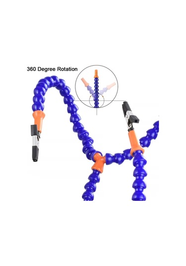 Xurunkeji Lehimleme Üçüncü El Aleti Yardımcı Eller Usb Şarj Edilebilir El Feneri 3x Büyüteç Lehimleme İstasyonu Kaynak Onarım Aleti B