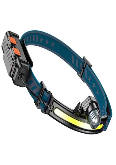 Gaman Km-212 Cob Led Hareket Sensörlü 6 Modlu Ayarlanabilir Kafa Lambası Siyah