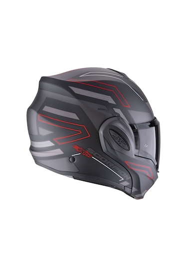Scorpion Exo-tech Evo Conquer Çene Açılabilir Motosiklet Kaskı Mat Siyah Kırmızı