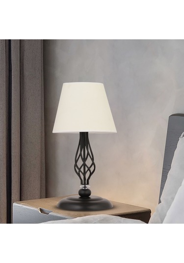 Lupin Beyaz Şapkalı Siyah Abajur Diğer