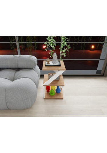 Bubon Yan Sehpa Marbellakiraz-beyaz Renk