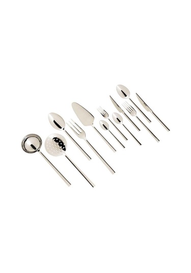 Tantitoni 89 Parça Dublın Paslanmaz Çelik Çatal Kaşık Takımı Gümüş