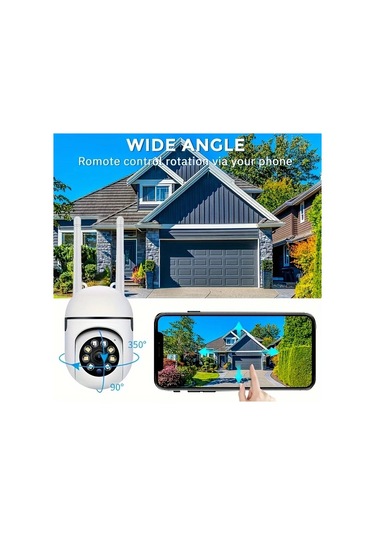 Xuweiwei 1080p Hd Kablosuz Wifi Güvenlik Kamerası White Pan Tilt Zoom Gece Görüşü İki Yönlü Ses Akıllı Hareket Takibi Ev İçi Kullanım