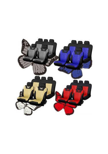 Ulzyvf 5 Kişilik Pu Deri Koltuk Kılıfı - Rahat, Nefes Alabilir, Dayanıklı Otomobil, Kamyonet, Suv