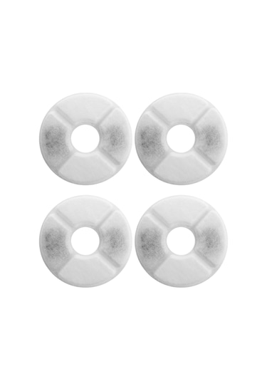 Moveevo Flower Fountain & Kedi Çeşmeleri İçin 4'lü Filtre Seti - Evcil Hayvan Su Sebili Yedek Filtreleri