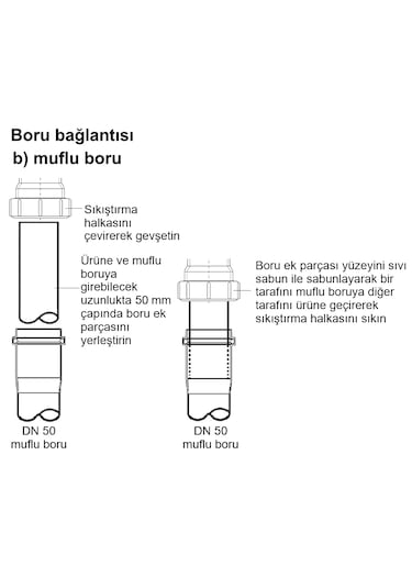 Banyo Mutfak Klima Evye Gideri Sifonu Kötü Koku Önleyici Aparat