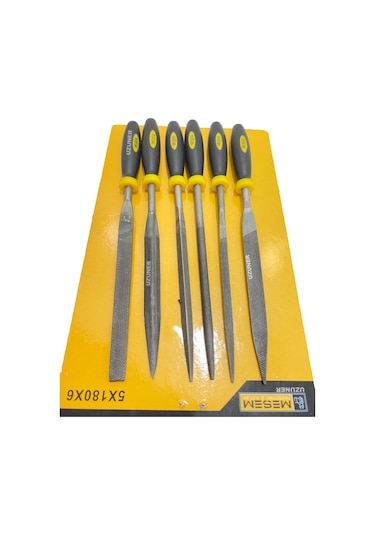 Meşem Mini Eğe Seti Takımı Çeşitli Uçlu 6 Parça 5X180X6