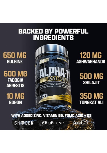 Nutrex Research Alpha-t Magnum Testosterone Folic Acid , Tongkat