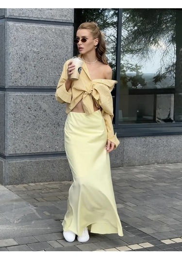 Navadis Uzun Yazlık Trend Etek 414523143 Gri