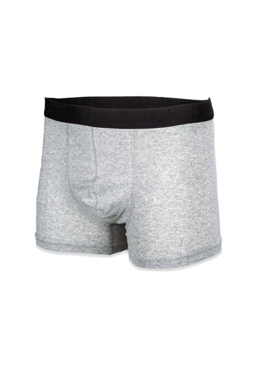 Nacar Store 5'li Erkek Gri Pamuklu Likralı Boxer Beyaz