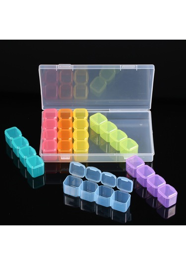 Dofolink 28 Bölmeli Pembe Akrilik Manikür Gereç Kutusu - Taşınabilir, Şeffaf Kapaklı, Ayrı Bölmelerle Mini Dekor Ve Araç Saklama Kutusu Diğer