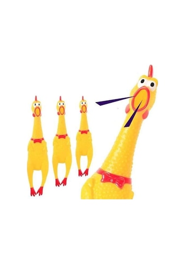 Carino Öten Tavuk 36 CM L Boy Köpek Oyuncağı