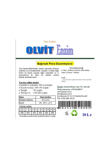 Olvit 20 Lt Enzim