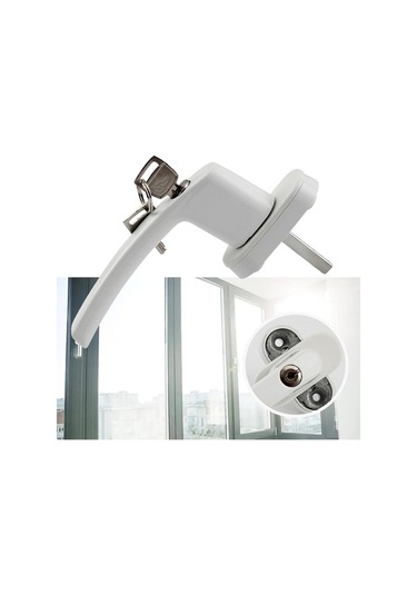 Pazly Alüminyum Pencere Kolu Kilit Yuvarlak Kolu - Çinko Alaşım - Ergonomik Tasarım - Kullanımı Kolay