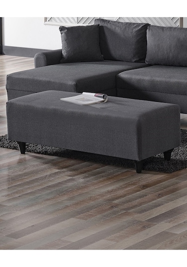 Kagu Corner Flavia Köşe Takımı Puflu Koyu Gri