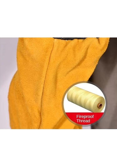 Tongdashop 2 Adet Ayarlanabilir Kaynak Kolçakları Ağır Hizmet Suni Deri Esnek Bileklikli Sarı