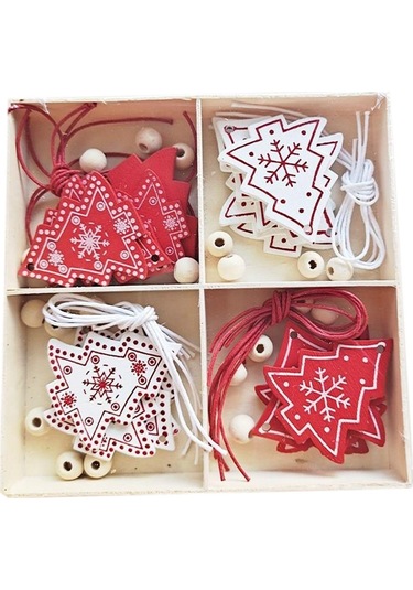 Hermoso Ahşap Noel Süsleri 10'lu Set - Dıy El Sanatları Ve Dekorasyon