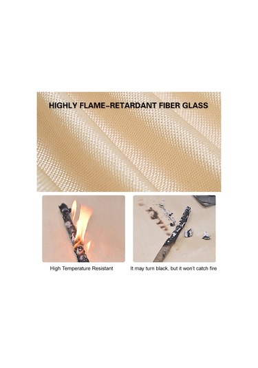 Xindoker Cam Elik Yangın Engelleyici Battaniye 80x80 Cm - Taşınabilir, İçin Kiremitli, Barbekü Ve Kaynak İşleri İçin Isı Ve Parçacık Koruması Çok Renkli