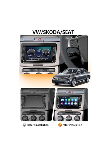 Volkswagen Caddy Jetta Passat Skoda Seat 2gb/32gb Multimedya