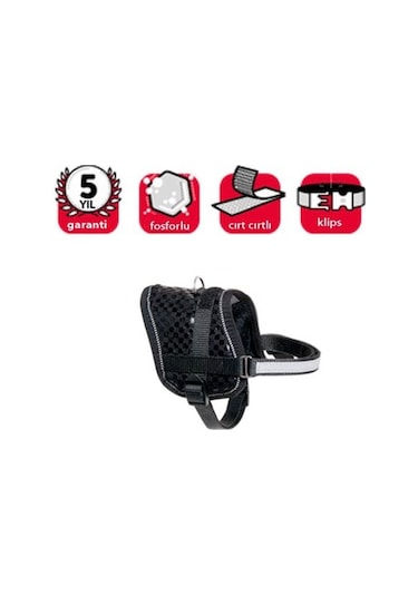 Karlie Reflektörlü Göğüs Tasma S 36-46 Cm Siyah