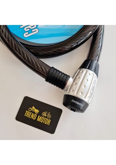 Halat Kilit 25mm - 150cm Uzunluk Işıklı Anahtar - Motosiklet