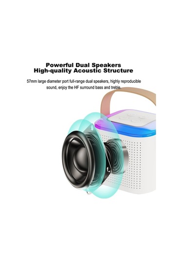 Novahub Taşınabilir Kablosuz Mikrofonlu Karaoke Hoparlör - Rgb Işıklı, Bluetooth 5.3, 10 Saat Çalışma, 108 Karakter Destekli