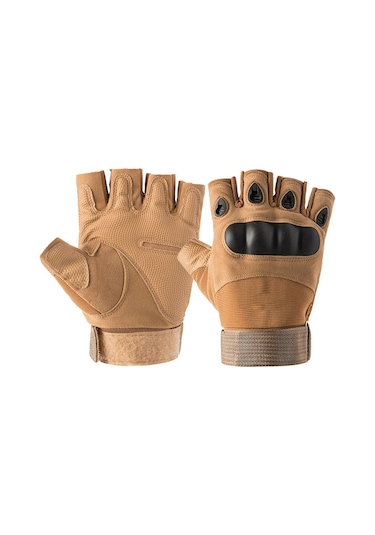 Reedark taktik Eldivenler - Motor, Bisiklet, Avcılık Ve Outdoor İçin Parmaksız Siyah