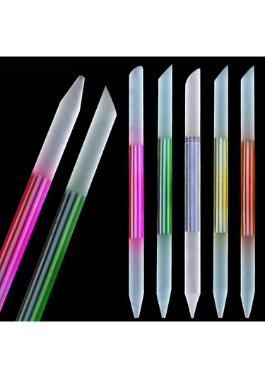 Suntek Çift Uçlu Cam Tırnak Eti İtici Manikür Temizlemek