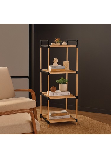 Nr 03 4 Katlı Masif Ahşap Raf Ahşap