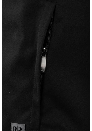 Br Bram Unisex Softshell Ceket, Suya Dayanıklı Ve Hafif Siyah
