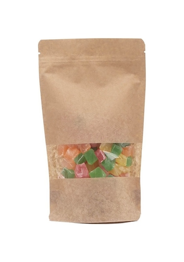 Pencereli Kraft Doypack 18X29 Cm - 100 Adet