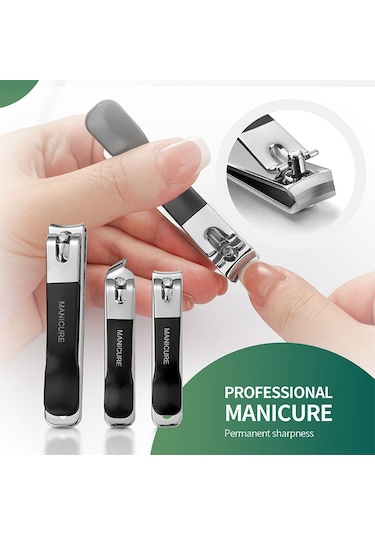 Manikür Pedikür Seti Tırnak Manikür Pensi Set 18 Pcs Mor