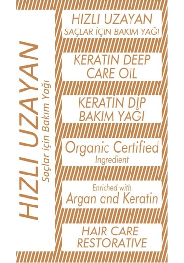 Hızlı Saç Uzatma Keratin Dip Bakım Yağı 50ml
