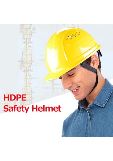 Çok Fonksiyonlu Hdpe Güvenlik Kaskı Nefes Alabilir, Darbeye Dayanıklı, Alev Geçirmez Kask, Hava Vantilatörlü, Sarı Renkli Depo Fabrikası İçin