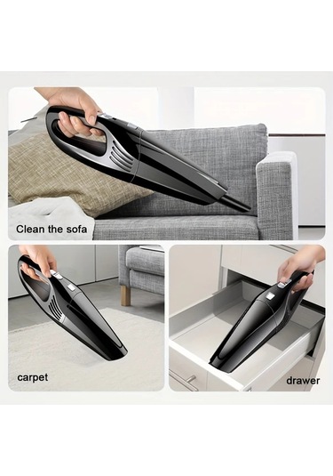 Fochsia Black Şarj Edilebilir Kablosuz El Süpürgesi Güçlü Emiş Ev Ofis Araç İçin Hepa Filtre