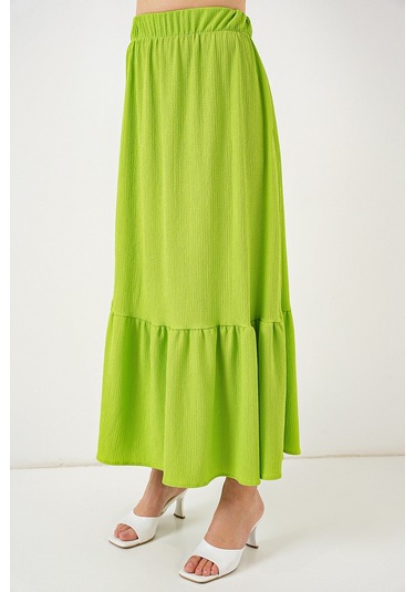 1886 Uzun Örme Etek - E.yeşil Yeşil