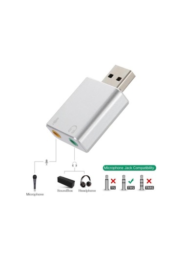Usb 7.1 Ses Kartı Sound Card Usb Mikrofon Kulaklık Çevirici