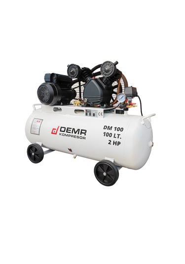 Demr Kompresör Pistonlu 100 LT 2 Kafa 8 Bar 2 HP IDM100 Hava Kompresörü
