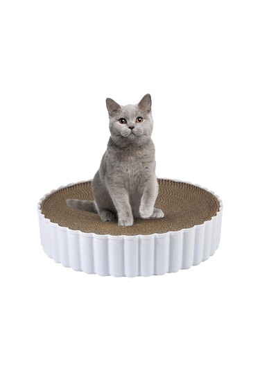 Kedi Tırmalama Yatağı, Aşınmaya Dayanıklı Yuvarlak Oluklu Kağıt
