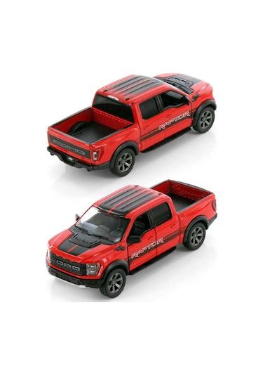 Kinsmart 2022 Ford F-150 Raptor Pickup Livery Edition Kırmızı