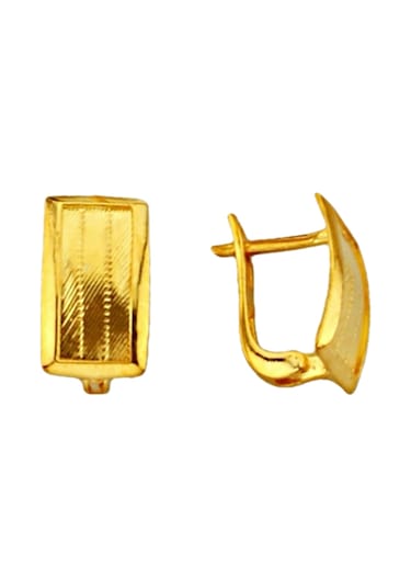 Argentum Concept - Altın Kaplamalı Gümüş Hasır Küpe - K088401