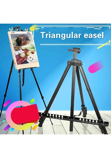 Taşınabilir Ayarlanabilir Metal Üçgen Şövale Tripod Çizim Standı