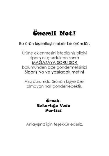 15 Cm Uzun Kürdan - 20 Adet Kişiye Özel Baskılı Bekarlığa Veda Pasta Kürdanı Bride To Be -3