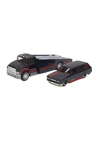 Die-Cast Metal Araba Taşıyan Tır - 689-11-SİYAH