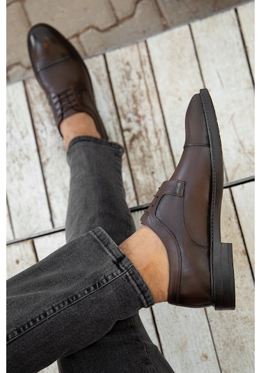 Daxtors D00226 Günlük Ortopedik Hakiki Deri Erkek Klasik Ayakkabı 001