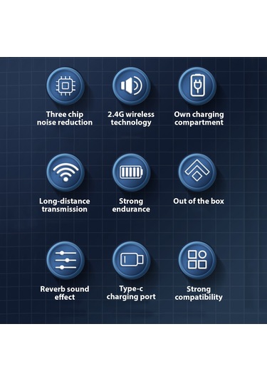 Maiyame 2.4ghz Kablosuz Mikrofon Seti - Çift Mikrofon, Şarj Kabinli, Type-c Şarj, 20hz-20khz Frekans Aralığı